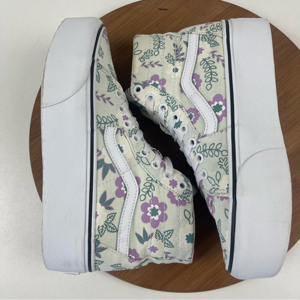 Vans Sk8 Hi Tapered Floral Platform Sneakers - Picture 6 of 10